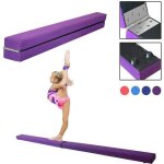 Poutre de gymnastique pliable poutre dquilibre antidrapante en daim pour enfant adulte entranement ...