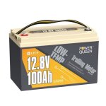 Powerqueen batterie vhicule 12v100ah batterie lithium lifepo4 pour moteur - 1280wh - bms100a - 4000 ...