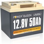 Powerqueen batterie lithium 12v 50ah lifepo4 640wh 4000 + cycles pour marine moteur hors - bord lectrique?sys ...