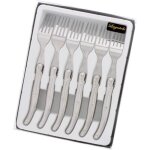 Bote de 6 fourchettes tribloc laguiole - pradel excellence - acier inoxydable - gris