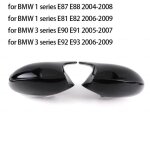 Pr - lci noir - coque de rtroviseur noir en fibre de carbone style e90 e91 m3 e81 e82 e87 e88 pour ...