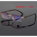 Prescription + 200 anti - lumire bleue bloquant les lunettes de lecture sans lh1119acglshj05t v11