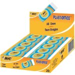 Pr�sentoir de 20 gomme plastique - bic - plast - office - blanc - avec pochette coulissante