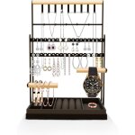 Pr�sentoir � bijoux - sightmark - 19x14x1 cm - noir - m�tal - �l�gant - 100 % bois naturel - prisme rectangula ...