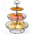 Prsentoir  fruits mtal biscuits corbeille  tage panier  fruits lgumes noir anniversaire mariage ...