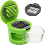 Presse - ail multifonctionnel - zgeer - mini - plastique + acier inoxydable - vert - 2 pices