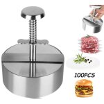 Presse  burger - non spcifi - ajustable - acier inoxydable - 100 feuilles de papier cuisson