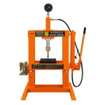 Presse hydraulique - manuelle - 10t - 3 niveaux - 8 mandrins inclus - acier enduit de poudre