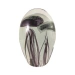 Presse - papier - chemin de campagne - boule sulfure mduse mauve - 9 cm x 6 cm - verre - mixte