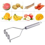 Presse - pur�e - professionnel - acier inox - poign�e antid�rapante - facile � nettoyer - 24x9. 2cm