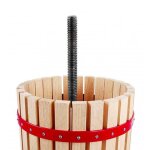 Pressoir  fruits - ich - zapfe. de - 12 l - bois - mtal laqu - sac de presse en pet