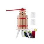 Pressoir fruits manuel 6 l presse vin panier bois massif 8 blocs raisin cidre pomme miel levier cuisine ...