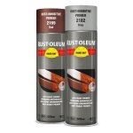 Primaire antirouille - rust - oleum - hard hat� - 500ml - gris - a�rosol