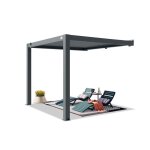 Primeyard pergola adoss�e 3x3 m poteaux en aluminium avec lames orientables en aluminium pergola murale ...