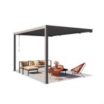 Primeyard pergola adoss�e 3x4 m poteaux en aluminium avec lames orientables en acier pergola murale anthracite ...