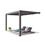 Primeyard pergola adoss�e 3x4 m poteaux en aluminium avec lames orientables en aluminium pergola murale ...