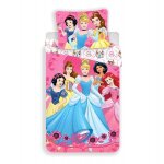 Parure de lit - disney - princesses - 100% coton - lavable en machine - lit 1 personne