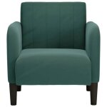 Printemps 2026 soldes1 pc fauteuil dappoint - chaise tv - fauteuil avec accoudoirs vert fonc� 54 cm velours ...