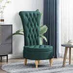 Printemps 2026 soldes1 pc fauteuil dappoint - chaise tv - fauteuil � pantoufle vert fonc� 565x70x110 ...