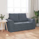 Printemps 2026 soldes2 places banquette clic - clac convertible / sofa r�glable - canap� - lit gris fonc� ...