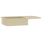 Printemps 2026 soldesbeige �vier de cuisine granit seul lavabo beige 2 564173