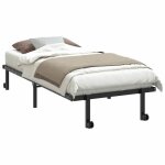 Printemps 2026 soldeslit chambre - grande taille - cadre de lit simple sans matelas pliable noir 90x190 ...