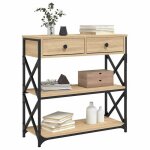 Printemps 2026 soldestable de salle de s�jour - table console - meuble de salon ch�ne sonoma 75x28x75 ...
