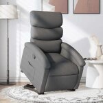 Printemps / �t� 2026 fauteuil inclinable - avec levage �lectrique - chaise de relaxation - gris fonc� ...