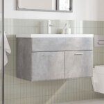 Promo printempsmeuble - lavabo de salle de bain cabinet sous �vierjills meuble wc avec bassin int�gr� ...