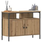 Promo printempsmeuble de lavabo de salle de bain cabinet sous �vierjills avec stockage ch�ne artisanal ...