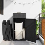 Promo printempsplacard / armoire haute?clarencemeuble de rangement de jardin - noir 55x55x111 cm r�sine ...