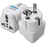 Adaptateur prise - cr2ab - universel (uk / us / eu / au ? eu) - 250v 10a - 2 broches rondes