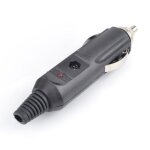 Prise allume - cigare - black - 12v - connecteur mâle - indicateur led - universel Prise allume - cigare - black - 12v - connecteur mâle - indicateur led - universel