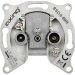 Prise antenne tv / fm encastr�e axing bsd 4 - 00 - sortie radio / tv large bande