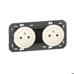 Prise de courant - legrand - dooxie - 2 x 2p + t - 16a - protection enfant