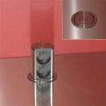 Prise plan de travail sutton - double prise rtractable inox