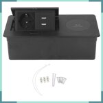 Prise escamotable dissimul�e avec 2 ports usb multiprise int�gr�e 13 a 2 500 w pour bureau table de conf�rence ...