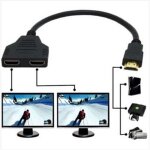 Prise hdmi 1 mle vers double hdmi 2 femelle y adaptateur de cble de rpartiteur lcd led hd tv