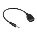 Prise jack audio aux pour voiture cble adaptateur convertisseur 35 mm mle audio aux jack vers usb 2. ...