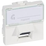 Prise rj45 - legrand - mosaic - cat�gorie 6 - inclin�e 45� - 2 modules - blanc