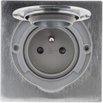 Prise de sol 16a 2p + t finition alu bross� - ip55 simple - zenitech