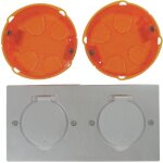 Prise lectrique - legrand - double - inox tanche ip44 - 2p + t - a encastrer