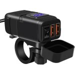 Prise usb motochargeur de voitureprise usb qc 3. 0 et voltmètre led 6 - 30v adaptateur usb étanche pour ... Prise usb motochargeur de voitureprise usb qc 3. 0 et voltmètre led 6 - 30v adaptateur usb étanche pour ...