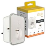 Prise wi - fi - konyks - priska usb - 16a - 2 prises usb - a - compteur de consommation Prise wi - fi - konyks - priska usb - 16a - 2 prises usb - a - compteur de consommation