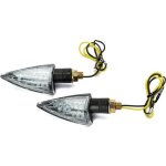 A - pro 2pcs clignotants led moto feu ampoule universel scooter cruiser noir