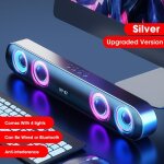 Pro silver - haut parleur filaire bluetooth 6d barre de son surround colonne amplificateur pour pc cinma ...