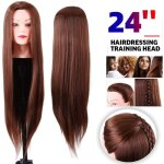Pro tte  coiffer long naturel cheveux brun coiffure mannequin tte dapprentissage tte  coiffer tte ...