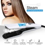 Professionnel vapeur rapide cheveux lisseur peigne vaporisateur vapeur fer plat dfriser les cheveux ...
