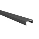 Profil habillage chant de 19 mm - homewell - u aluminium 9x215x9 - gris - vendu  lunit