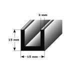 Profil en u comme profil de montage profil de construction en aluminium hauteur:15 mm longueur:1000 ...